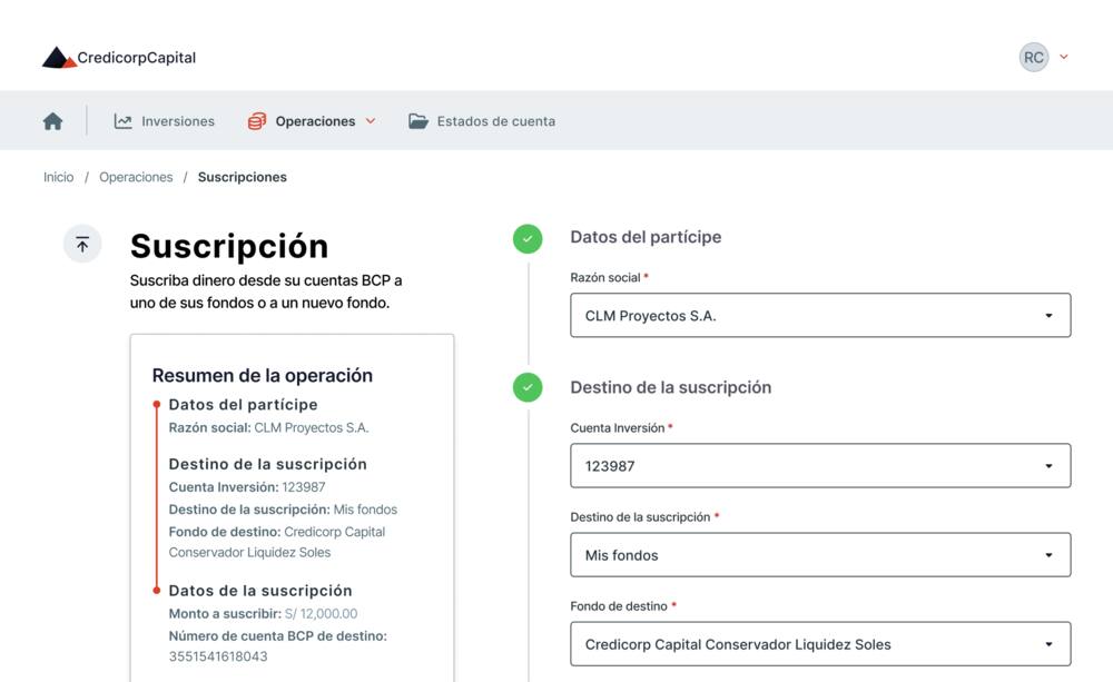 Transacciones en tiempo real